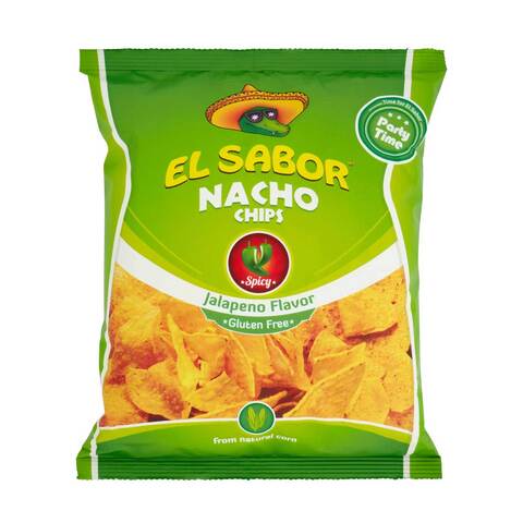 El Sabor Jalapeno Flavor Nacho Chips 225g