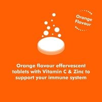 Bioglan Vitamin C 1000Mg + Zinc 10Mg Triple Action Refreshing Orange Flavored 20 Effervescent Tablets
