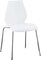 LANNY Plastic Stackable Chair 036a WHITE Metal leg Outdoor/Indoor Outside/Inside Water/Sun Proof Fast Food Steel Party Restaurant Kitchen Events Office Conference Meeting Room Leisure Dining Furniture