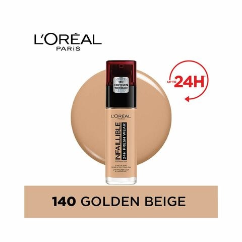 L'Oreal Paris Infallible 24 Hr Stay Fresh Foundation, Golden Beige Of 30 ml