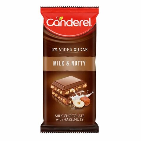 Canderel Milk And Nutty Chocolate 100g