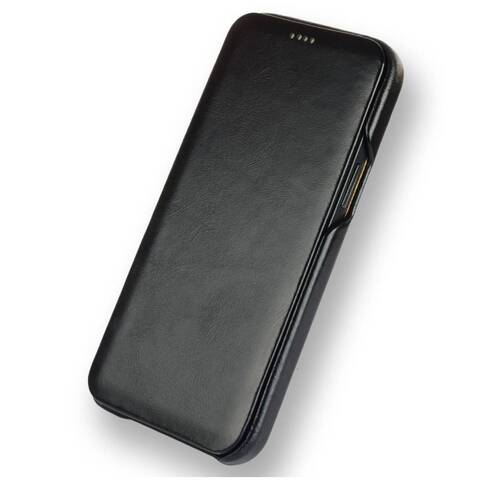 Apple Iphone 12 Pro Max Leather Case, Premium PU Leather Cases Folio Flip Cover Black