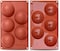 Generic Silicone Baking Mold, 2 Pack 5 Holes Large Silicone Mold For Chocolate, Cake, Muffins, Jelly, Pudding, Round Shape Half Candy Moldswith 10Pcs Disposable Pastry Bag Icing Piping Bags