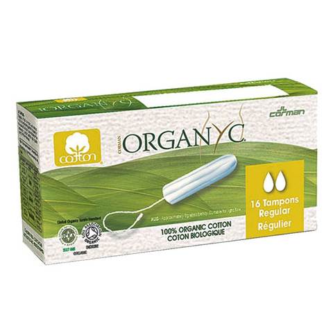 Organyc Regular Cotton Tampons White 16 count