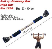 ULTIMAX Pull Up Bar for Doorway, Door Pull Up Bar Wall Mounted No Screws Portable Chin Up Bar, Multi-Grip Power Body Workout Bar Home Gym System Exercise Rod Equipment for Fitness -(92CM-124CM)