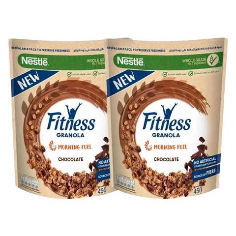 Nestle Fitness Granola Chocolate Cereal Oats 450g Pack of 2