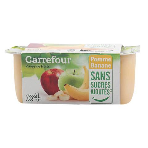 بوريه التفاح والموز من Carrefour (كارفور) 100 جم×4