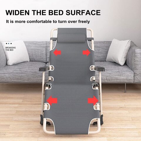 COOLBABY Portable Folding Recliner,Lounge Chair,Outdoor Camping Folding Deck Chair,Household Leisure Noon Break Chair,180 &deg; Adjustment,Single Square Tube No Support