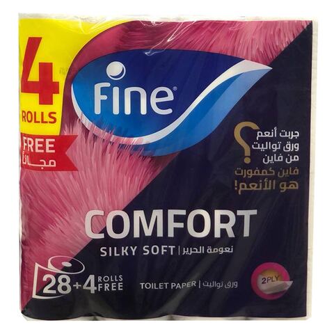 Fine Comfort Silky Soft Toilet Paper Roll 28Rolls+4 Free