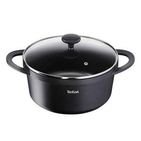  Tefal Trattoria Cooking pot with lid, 20cm, Black : Home &  Kitchen