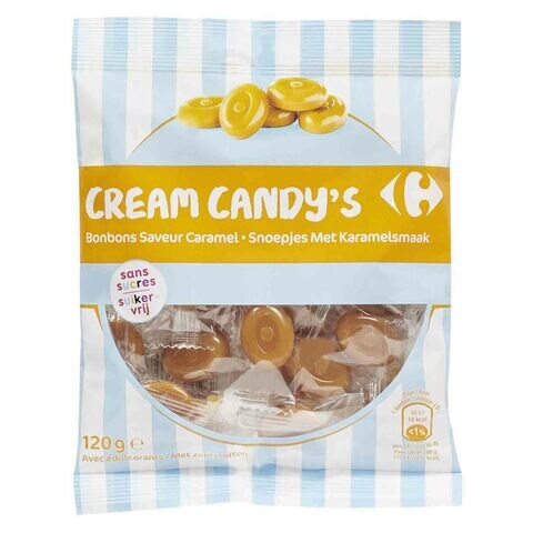 Carrefour Caramel Flavoured Candies Without Sugar 120g