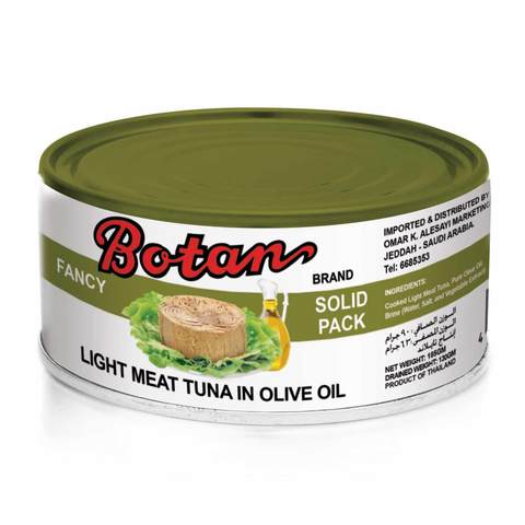Buy Botan Light Meat Tuna In Olive Oil 185g in Saudi Arabia