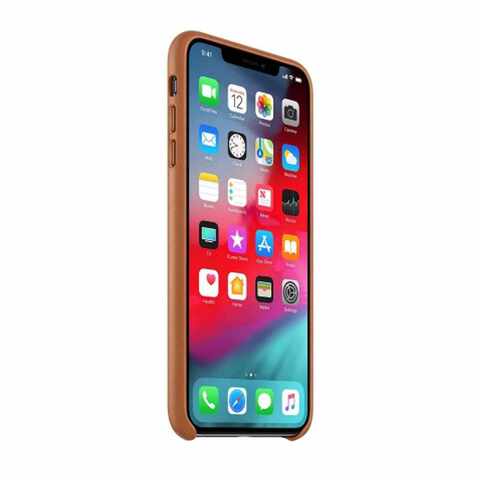 Apple Leather Case Cover For iPhone Xs Max Saddle Brown