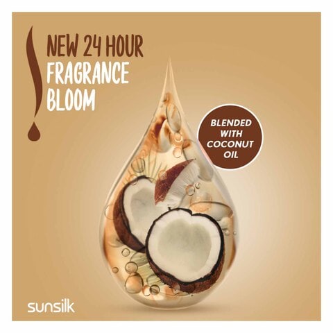 Sunsilk Naturals Shampoo, For Dry Hair, Coconut Moisture 24hr Fragrance Bloom, with Natural Coconut Oil, 400ml
