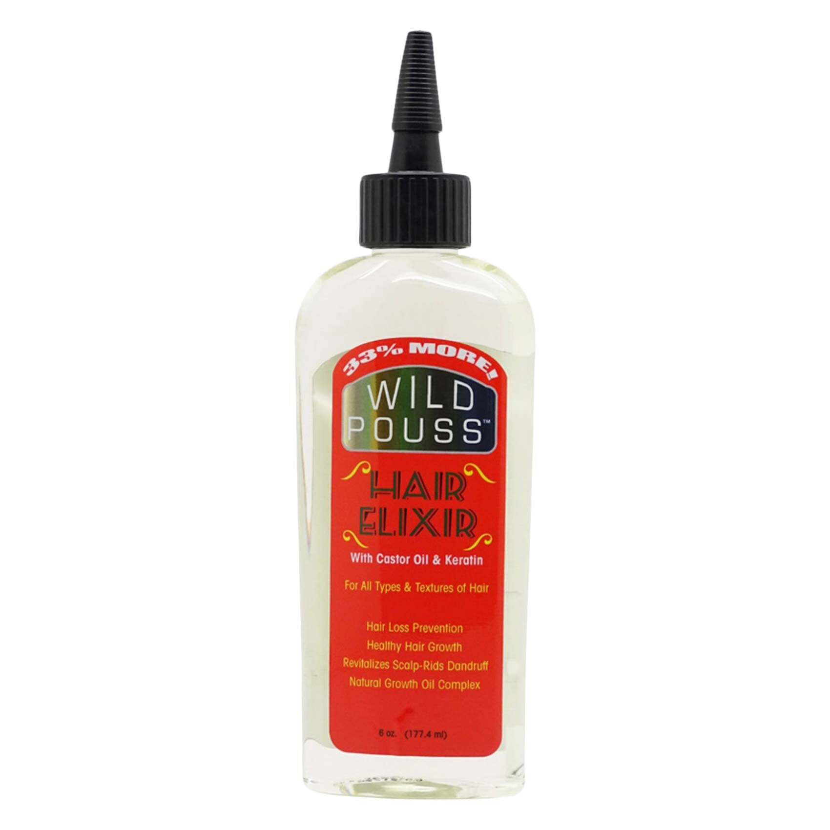 Wild Pouss Castor Oil And Keratin Hair Elixir 177ml
