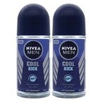 اشتري NIVEA MEN  Deodorant Roll-on for Men  Cool Kick Fresh Scent 50ml Pack of 2 في الامارات