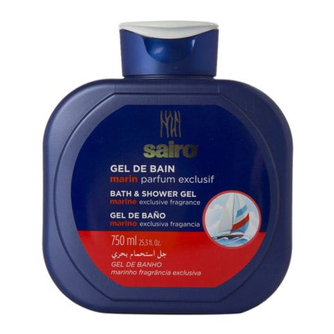Sairo bath &amp; shower gel marine exclusive fragancia 750 ml