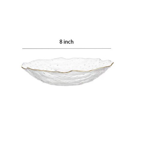 8 Inch Ice Point Special Shaped Plate Glass Wave Plate-White