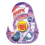 Buy Harpic Flushmatic Toilet Cistern Block Lavender 50g Pack of 3 in UAE