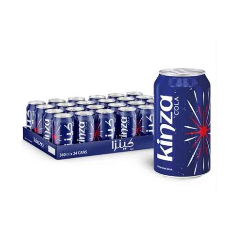 Kinza Carbonated Drink Cola Can 360mlx24Pieces Online | Carrefour Qatar