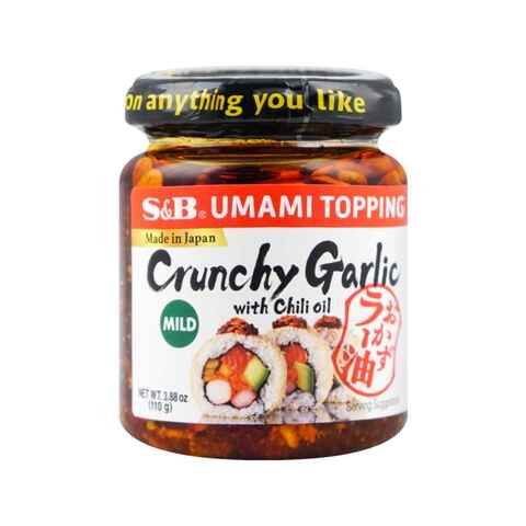 S&amp;B Umami Topping Crunchy Garlic With Chili Oil 110g