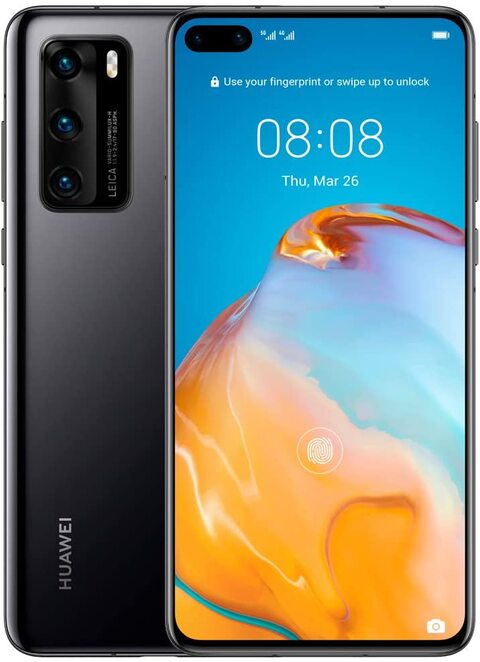 Huawei P40 5G, Dual Hybrid SIM, 128GB, Black - International Version (Factory Unlocked Smartphone, ANA-NX9)