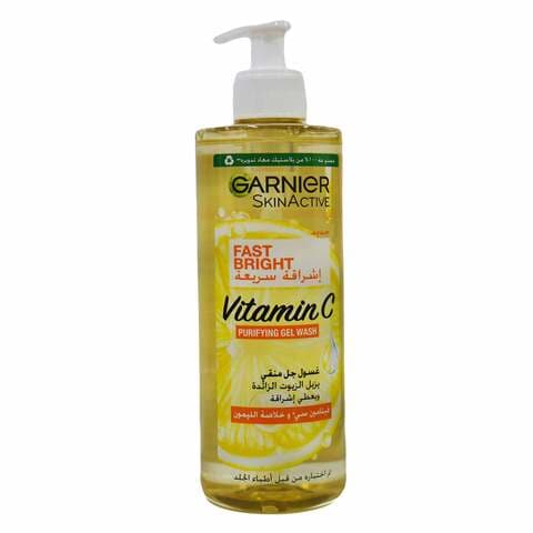 Garnier Skin Care Fast Bright Vitamin C Purifying Gel Wash 400ml