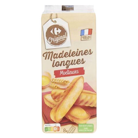 Carrefour Long Madeleine With Eggs Bread 8 Pieces 220g