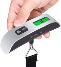 AL SAQER-Digital Hanging Luggage Scale Portable Handheld Baggage Scale for Travel Suitcase Scale for Traveling with LCD Display 50kg/110lb