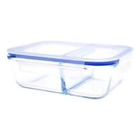 Feelings Glass Storage Box With Divider 700ml Clear