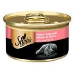 Buy Sheba Flaked Tuna And Salmon In Gravy Cat Food 85g in Kuwait