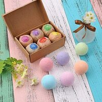 6pcs Bath Bombs Gift Set with Bath Bag,Dry Skin Moisturize,Perfect for Bubble &amp; Spa Bath Relaxation