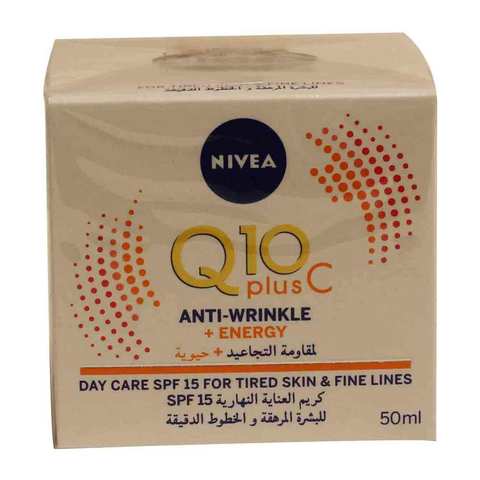 Nivea Creme Q10 Anti Wrinkle Energy Spf15 For Tired Skin And Fine Lines 50 Ml