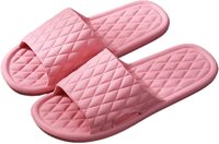 SKY-TOUCH Ultra-light,Super Durable and Waterproof Non-Slip Slippers for Women Men Light Weight Flat Sandals, Shower Sandals Soft for Indoor Home Garden Bathroom Pool Size 38-39 Pink