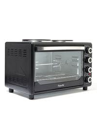 Saachi Electric Oven With Hotplates Black