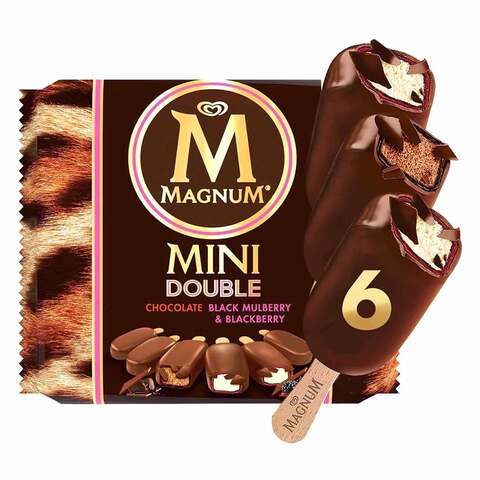 Magnum Mini Double Chocolate Ice Cream Black Mulberry And Blackberry 360ml
