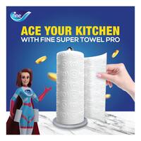 Fine Kitchen Tissue Roll Super Towel Pro 60 Sheets X 3 Ply 12 Rolls