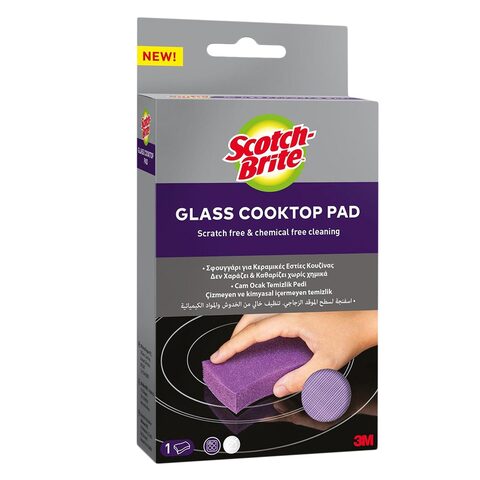 Scotch Brite Glass Cooktop Scratch Free And Chemical Free Cleaning Pad 1 Piece