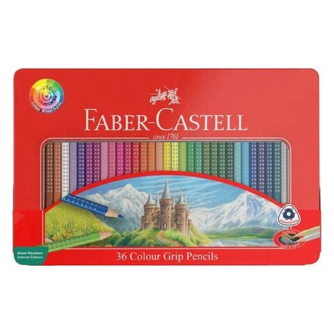 Faber Castell Triangular Colour Grip Pencils 36 Pieces