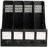 Generic Desktop File Organizer, Desk Organizer Office Organizers Document Organizer Box Paper Tray Organiser Vertical File Holder(Black)