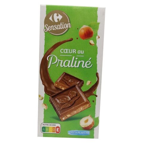 Carrefour Sensation Milk Chocolate With Hazelnut Praline 150g