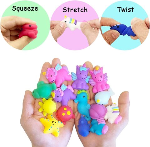 YANSION 4Pcs Galaxy Squishy Toys, Slow Rise Squishy Stress Toys Set,  Squishies Party Gifts Autism Anxiety Stress Reliever Toy for Kids Girls  Boys Adults 