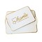 Lingwei - Rectangle 2 Piece Wooden Tray Set White Gold