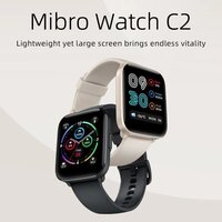 Mibro C2 Smart Watch 1.69&quot; Touch Control HD Screen 24H Heart Rate &amp; Sleep Monitoring SpO2 Sensor Measurement 20 Sports Mode Fitness Watch   2ATM Waterproof - Black