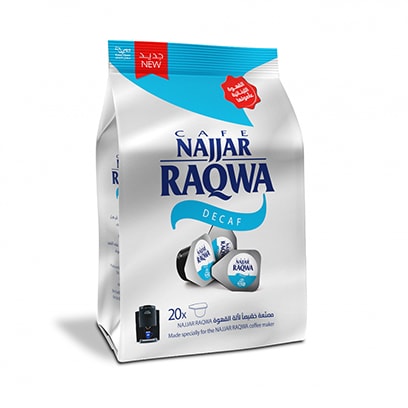 Buy Cafe Najjar Raqwa Decaffeinated 20 Capsules Online Shop