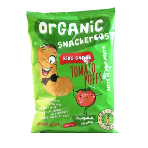 Organic Larder Organic Snackeroos Kids Snack Tomato Puffs 15g