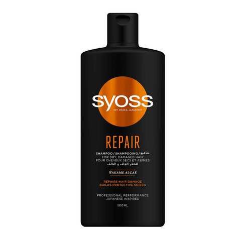 Syoss Repair Shampoo, For Dry and Damaged Hair, 500ML