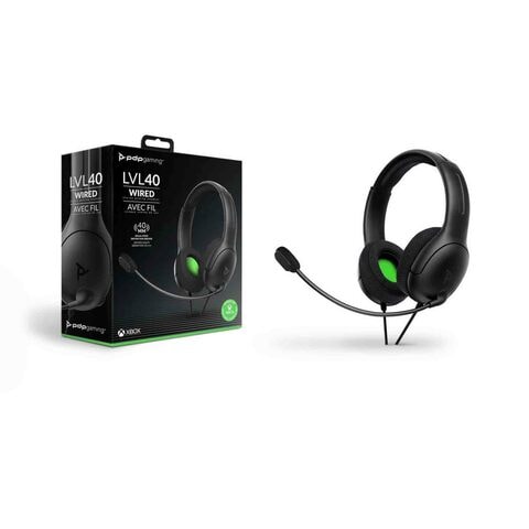 PDP LVL40 XBOX One Wired Stereo Gaming Headset With Mic Black