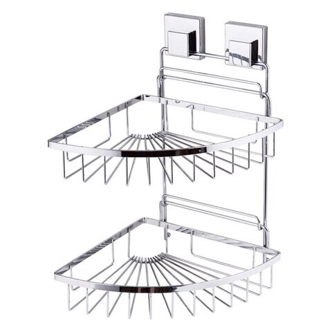 Home Pro 2-Tier Corner Rack Silver