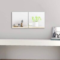Deals for Less - 2 Piece Mirror Wall Sticker Tiles Film Home Decor Medium Size